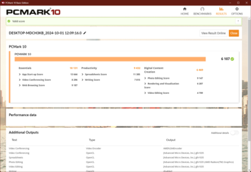 PCMark 10 in modalità batteria