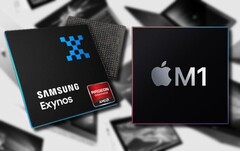 Il prossimo chip mobile Samsung Exynos con tecnologia grafica AMD affronterà Apple&#039;s M1 Silicon. (Fonte immagine: Apple/Time/ArsTechnica - modificato)