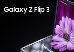 Un rendering di come potrebbe apparire il Galaxy Z Flip3, secondo LetsGoDigital. (Fonte: LetsGoDigital)