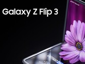Un rendering di come potrebbe apparire il Galaxy Z Flip3, secondo LetsGoDigital. (Fonte: LetsGoDigital)