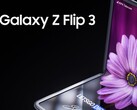 Un rendering di come potrebbe apparire il Galaxy Z Flip3, secondo LetsGoDigital. (Fonte: LetsGoDigital)