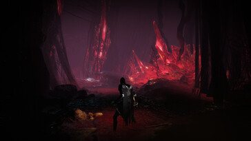 Un'immagine che mostra un ambiente rosso in Thymesia.