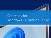 Banner promozionale ufficiale di Microsoft che annuncia l'imminente versione 26H2 di Windows 11.