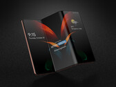 Un Samsung Galaxy Z con due cerniere come immaginato da LetsGoDigital. (Fonte: LetsGoDigital)