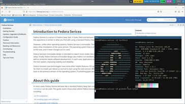Fedora Sway Atomic utilizza il gestore di finestre a piastrelle Sway (immagine: Fedora).
