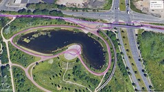 Viaggio di prova GNSS: percorso intorno a un lago