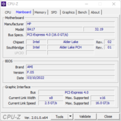 CPU-Z: scheda madre