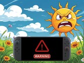 Nintendo Switch 2 mostrato in un ambiente esterno caldo (Fonte: Nintendo of America con modifiche)