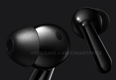 I OnePlus Nord Buds 3 ricevono un nuovo design. (Immagine: @OnLeaks / MySmartPrice)