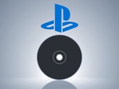 Un disco PS5 vuoto raffigurato sotto il logo PlayStation