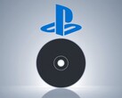Un disco PS5 vuoto raffigurato sotto il logo PlayStation
