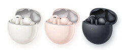 Disponibili nei colori rosa, bianco e nero, i FreeBuds 7i offrono fino a 35 ore di riproduzione musicale. (Fonte immagine: Huawei)