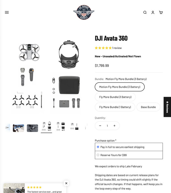 (Fonte: US Drone Supply)