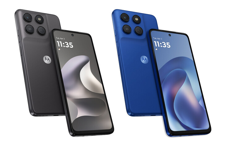 Il Moto G37 Power in due dei suoi quattro colori di lancio.