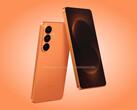 Il Galaxy S26 Plus in una sorprendente colorazione arancione. (Fonte: Android Headlines &amp; OnLeaks)