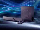 La soundbar da gioco ROG Gjallar include un subwoofer wireless e un centro di controllo.