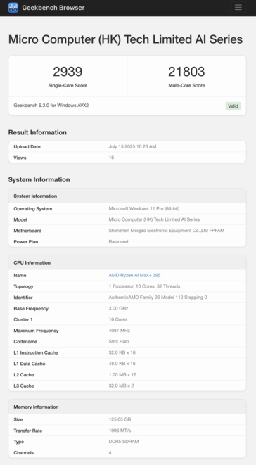 (Fonte: Geekbench)