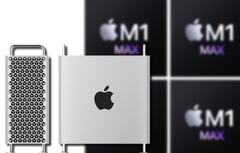 Il Apple Silicon Mac Pro apparentemente utilizzerà chip di estensione M1 piuttosto che processori di generazione M2. (Fonte immagine: Apple - modificato)