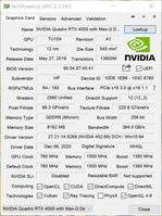GPU-Z (Nvidia Quadro RTX 4000 Max-Q)