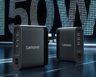 Il caricabatterie rapido da 150 W è dotato di tre porte USB-C. Nell'immagine: un rendering promozionale che mostra il design dell'adattatore.