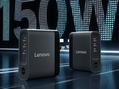 Il caricabatterie rapido da 150 W è dotato di tre porte USB-C. Nell'immagine: un rendering promozionale che mostra il design dell'adattatore.
