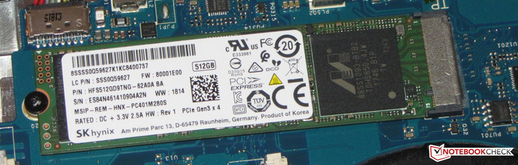 È inclusa un'unità SSD NVMe