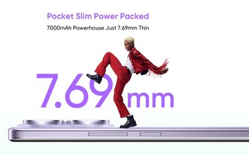 Il Realme 15 Pro sarà praticamente sottile come il suo predecessore, anche con una batteria più grande. (Fonte immagine: Realme)