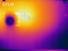 L'immagine termica delle temperature di superficie durante lo stress test – lato inferiore
