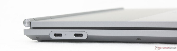 Sinistra: USB-C Thunderbolt 4 con DisplayPort 2.1 + Power Delivery, cuffie da 3,5 mm
