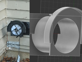 Nella foto - un'immagine IRL dell'escluditore unidirezionale (a sinistra) e un rendering del design dello stesso (a destra). (Fonte immagine: u/Chronus88 via r/3Dprinting)