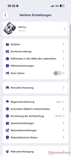 Menu Impostazioni