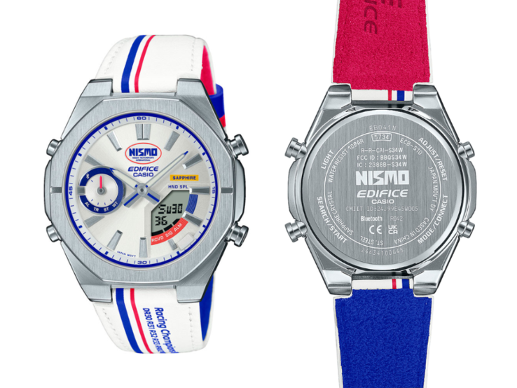 L'orologio Casio Edifice x Nismo ECB-S10NIS-7A Heritage Edition. (Fonte: Casioblog)