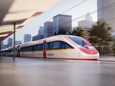 Rendering di un convoglio Vinspeed di Siemens Mobility. Il treno utilizzerà la piattaforma Velaro Novo