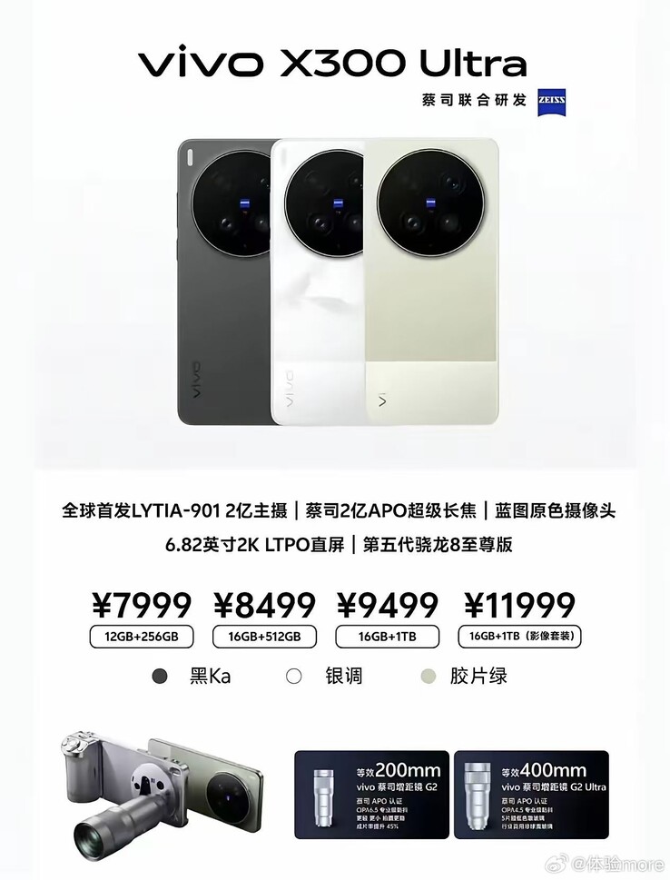 Un presunto poster con i prezzi di Vivo X300 Ultra sta circolando in Cina