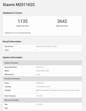 Mi 11. (Fonte Immagine: Geekbench via @yabhishekhd)