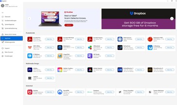 Scheda Pubblicità in MyAsus