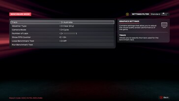 Il benchmark integrato
