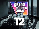 Sala riunioni raffigurata con i loghi di GTA 6 e Take-Two Interactive