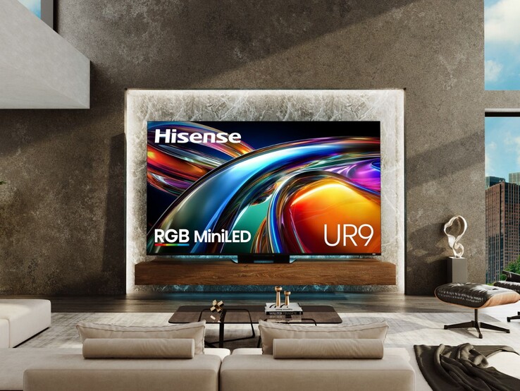 Il televisore Hisense UR9 RGB MiniLED. (Fonte: Hisense)