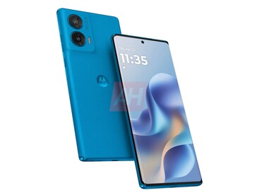 Immagine non ufficiale di una delle varianti blu del Moto G96. (Fonte immagine: Android Headlines)