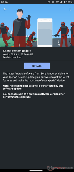 L'aggiornamento Android 11 per l'Xperia 5 II nel Regno Unito.  (Fonte: Notebookcheck)
