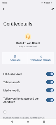 Impostazioni Bluetooth su smartphone non Samsung
