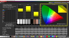 CalMAN ColorChecker calibrato (spazio colore target DCI-P3)