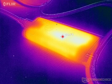 L'adattatore CA raggiunge oltre 45 C quando si utilizzano carichi impegnativi