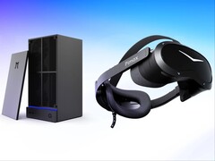 mini-PC Pimax Spation e visore VR Crystal Pro.