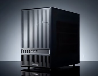 Vista frontale del PC workstation compatto DeskOne A1.