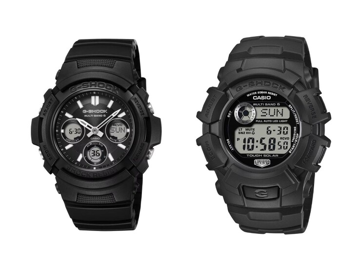 Gli orologi Casio G-Shock Fire Package 2026 AWG-M100FP-1A1 (a sinistra) e GW-2320FP-1A2 (a destra)