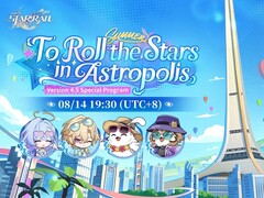 Immagine promozionale ufficiale di Honkai: Star Rail Versione 4.5, «To Roll the Stars in Astropolis».