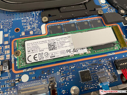 L'SSD M.2 2280 è posizionato sotto un coperchio aggiuntivo e può essere aggiornato