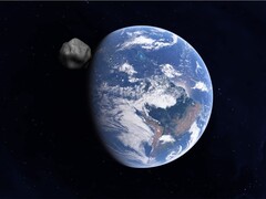 Un&#039;immagine che mostra un asteroide diretto verso la Terra. (Fonte: Batman111 - Pixabay)